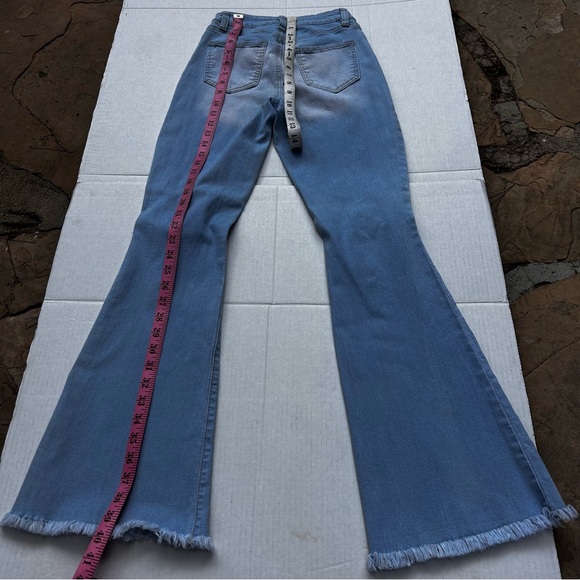 YMI High-Rise Flare and wide leg Sky Blue Women’s Jeans - Picture 2 of 6